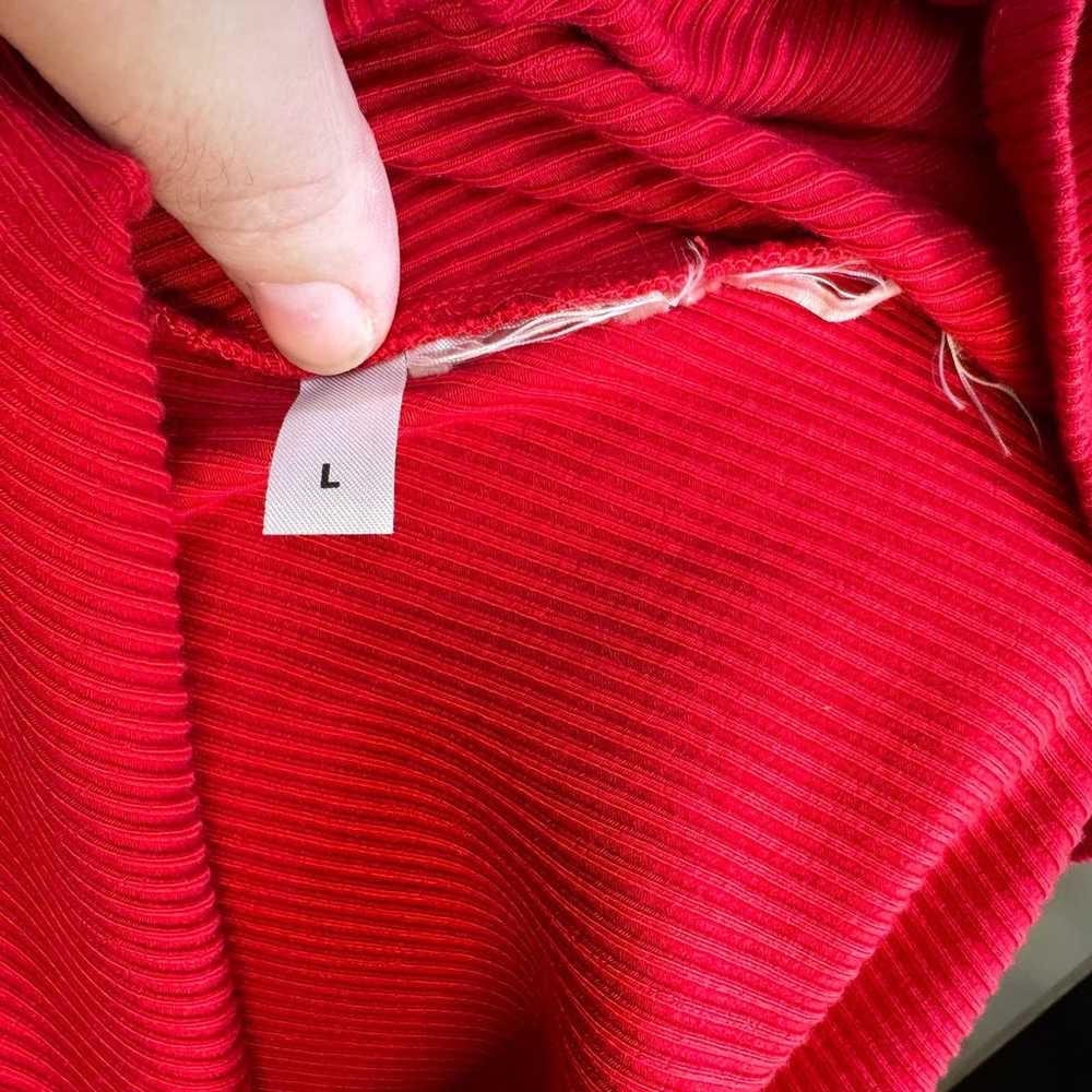 Reformation Bri Red Mini Summer Dress Size Large … - image 8