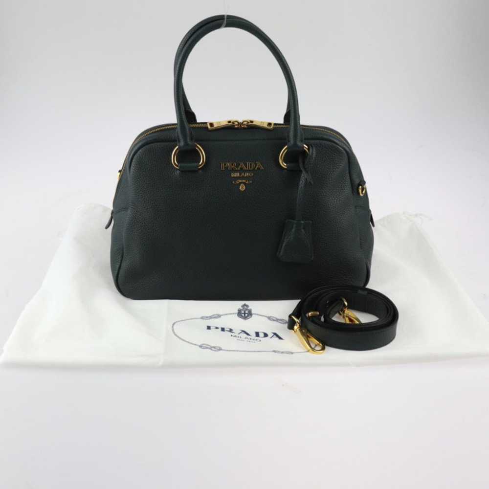 Prada PRADA bag handbag 1BB087 leather SMERALDO g… - image 10