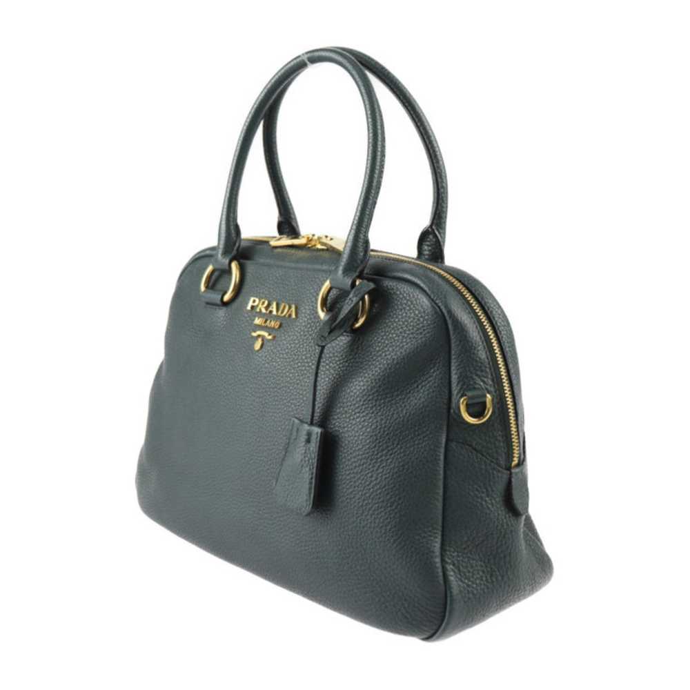 Prada PRADA bag handbag 1BB087 leather SMERALDO g… - image 2