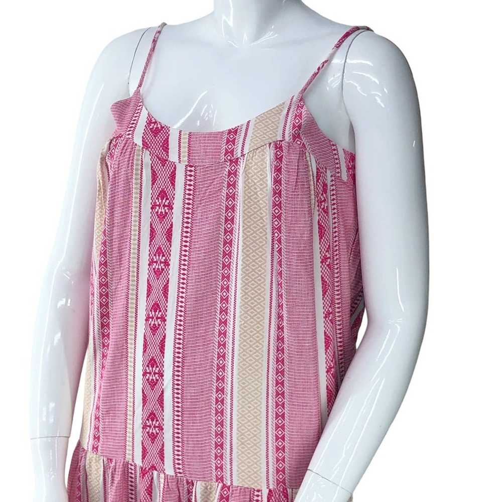 Sur La Vague Womens Size L Dress Pink Tiered Patt… - image 2