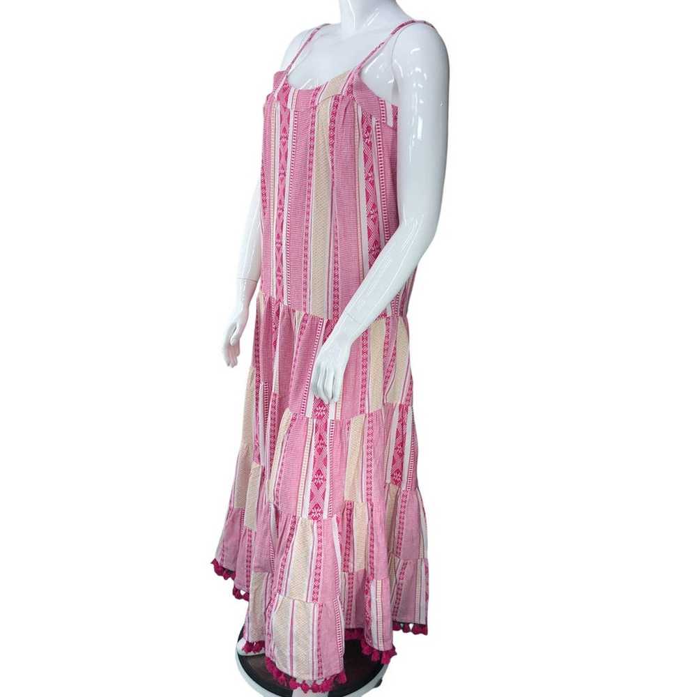 Sur La Vague Womens Size L Dress Pink Tiered Patt… - image 4