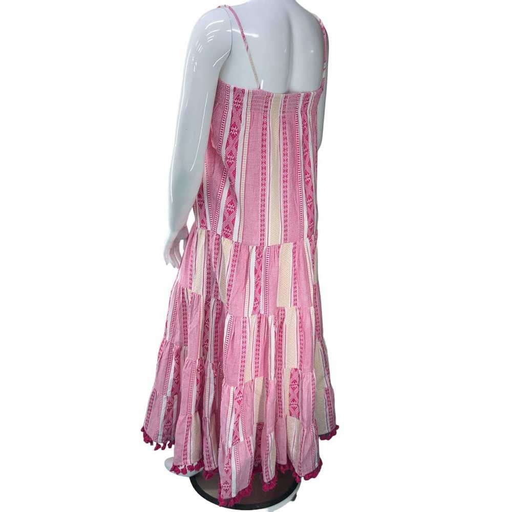 Sur La Vague Womens Size L Dress Pink Tiered Patt… - image 6
