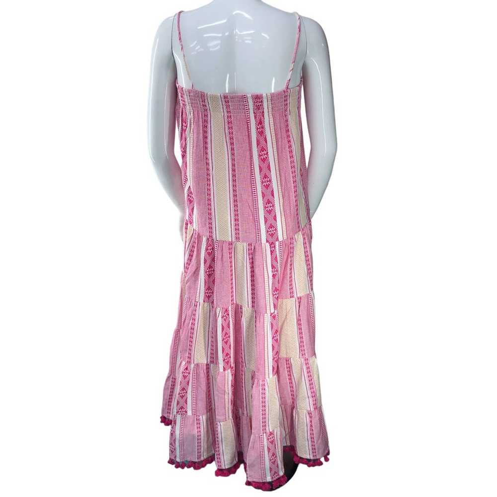 Sur La Vague Womens Size L Dress Pink Tiered Patt… - image 7