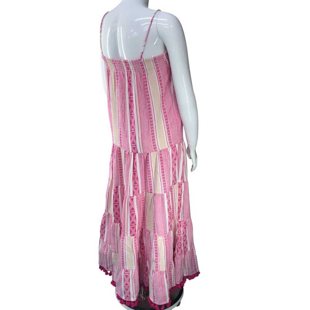 Sur La Vague Womens Size L Dress Pink Tiered Patt… - image 8
