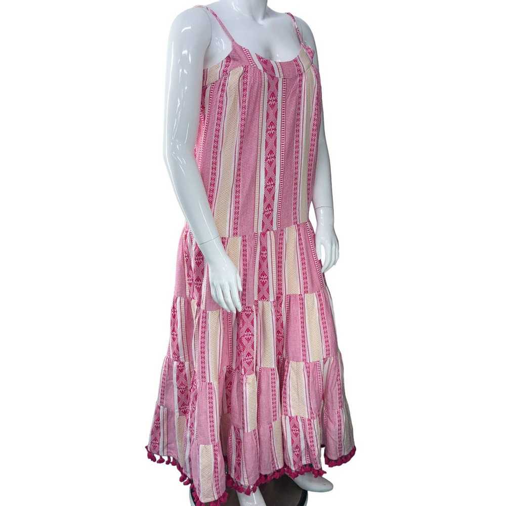 Sur La Vague Womens Size L Dress Pink Tiered Patt… - image 9