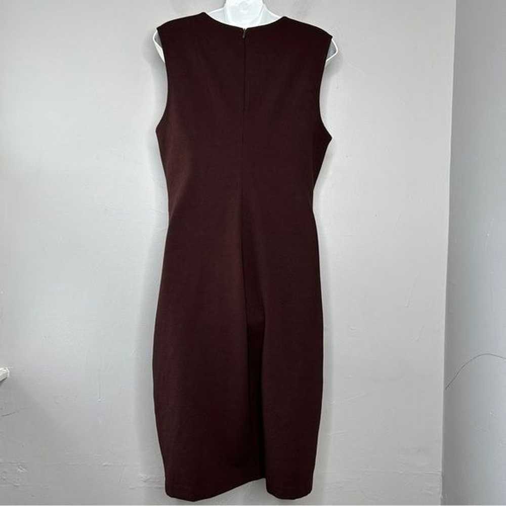 VINCE Burgundy V-neck Dress Size 12 - image 4