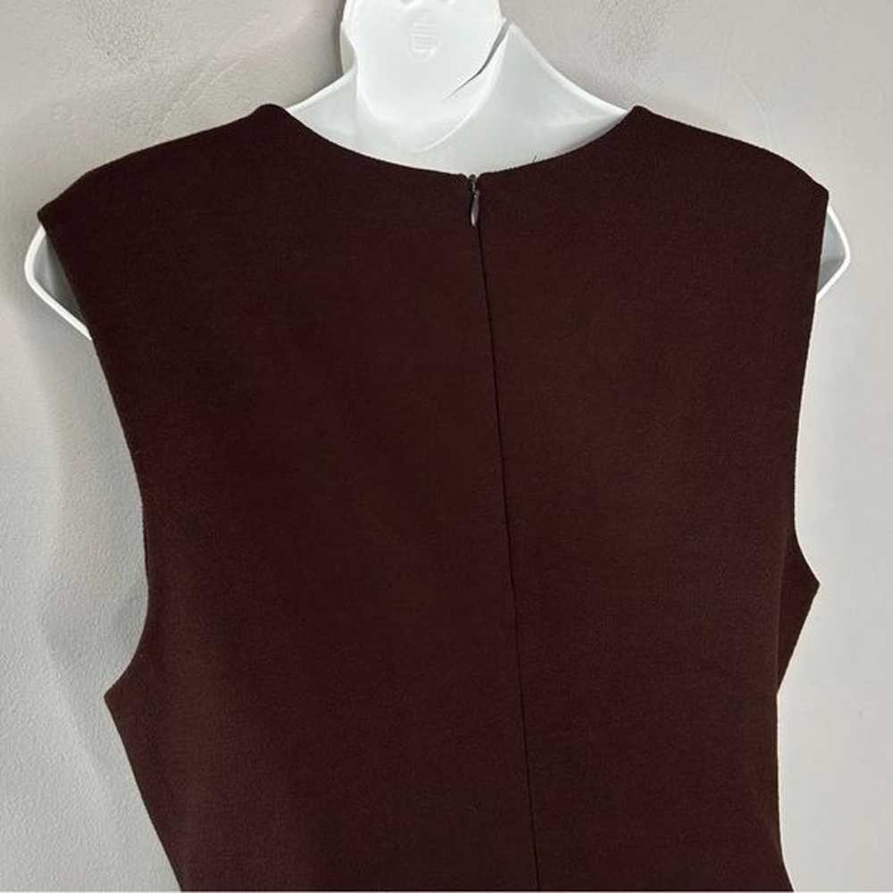 VINCE Burgundy V-neck Dress Size 12 - image 5
