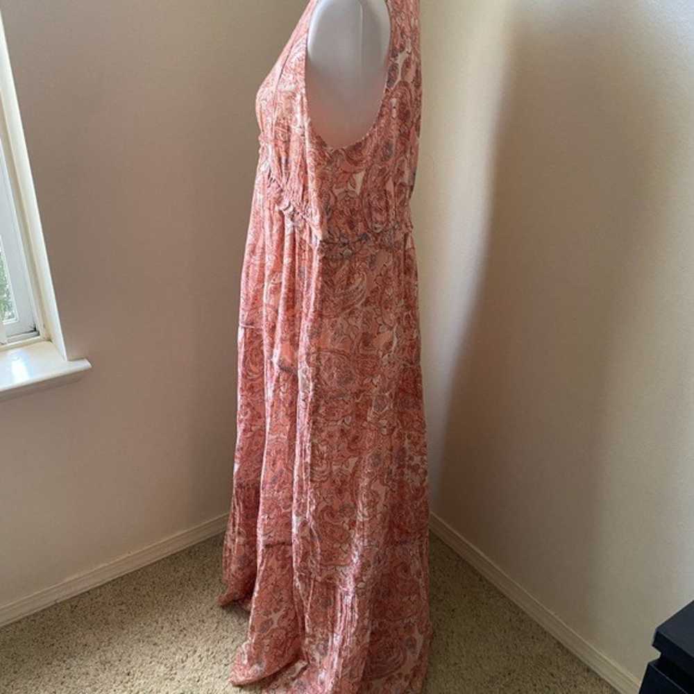 Rachel Zoe Women’s Dress Size Large Peach Floral … - image 3