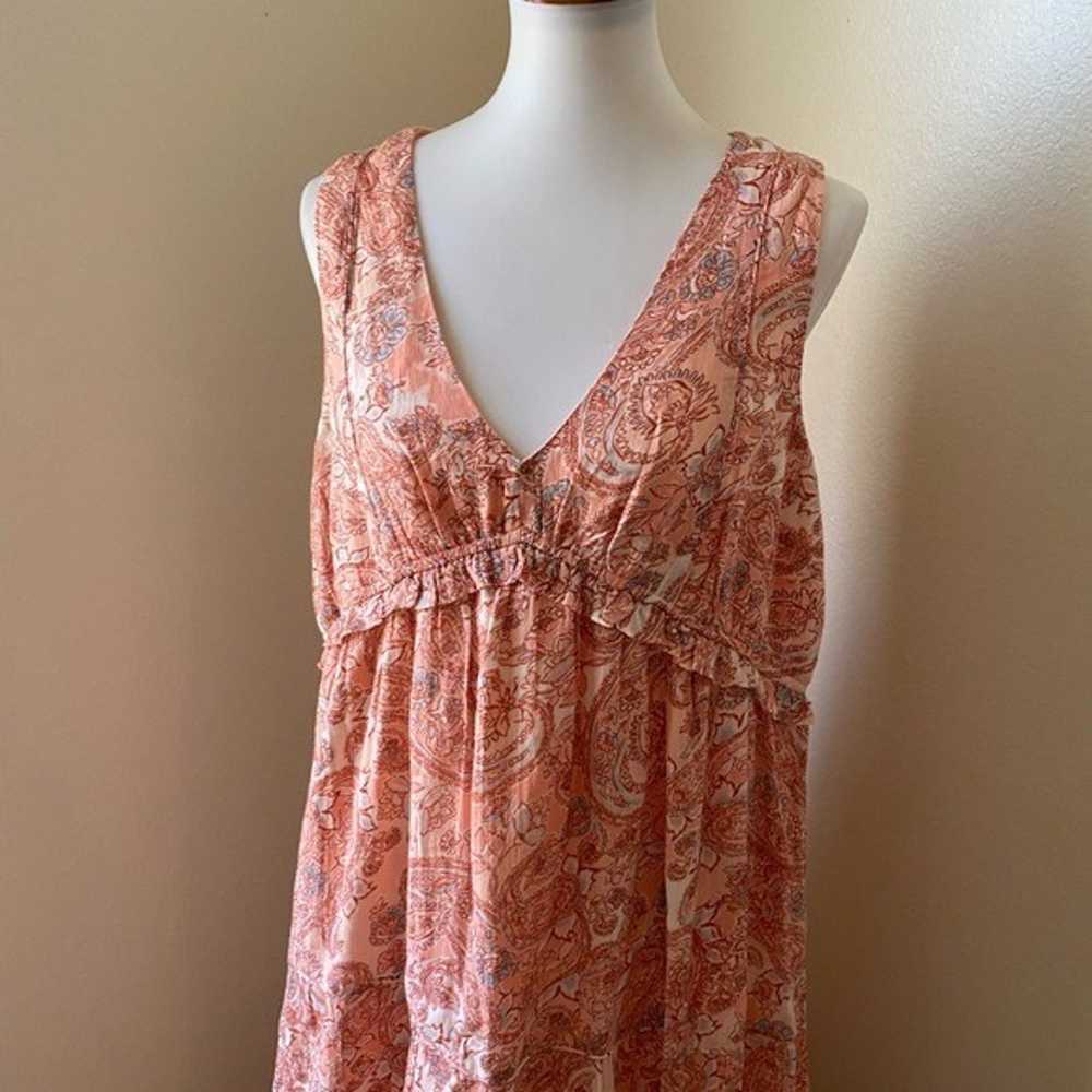 Rachel Zoe Women’s Dress Size Large Peach Floral … - image 5