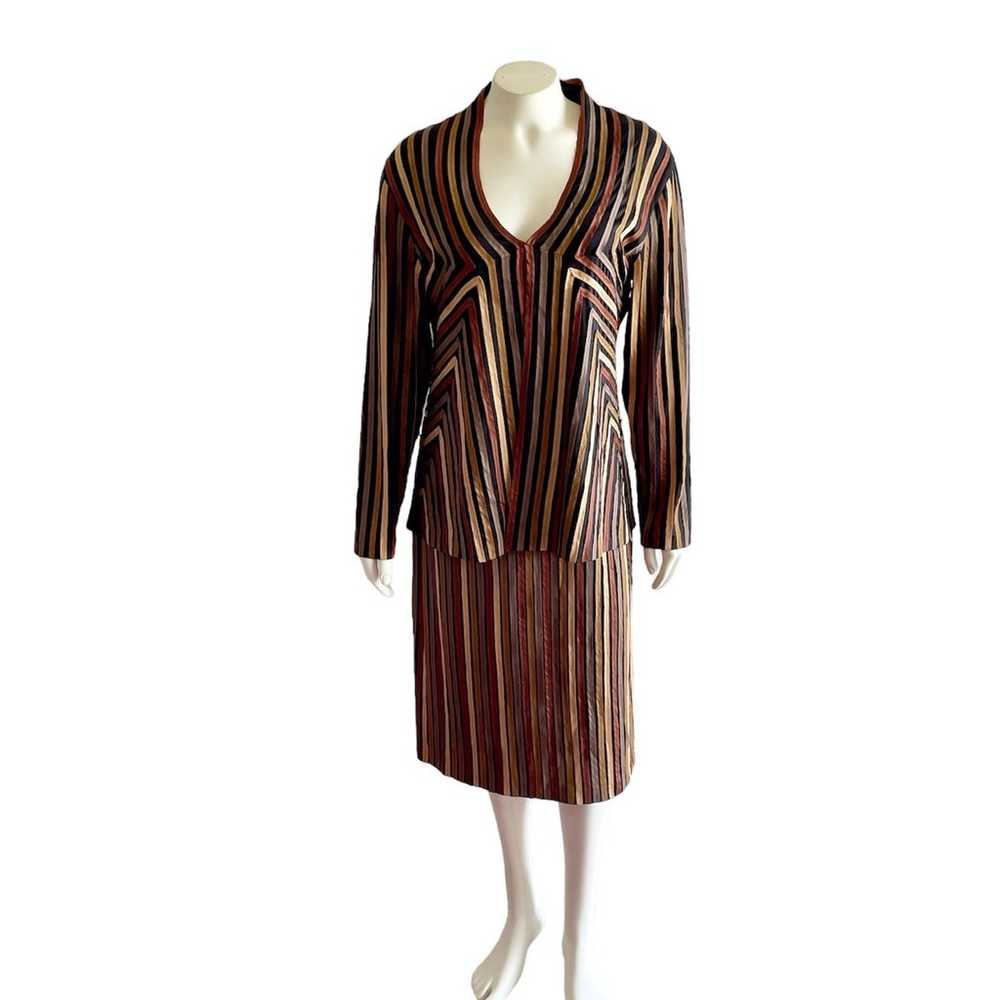 Hong Ni Collection Brown Slip Dress and Jacket Se… - image 3