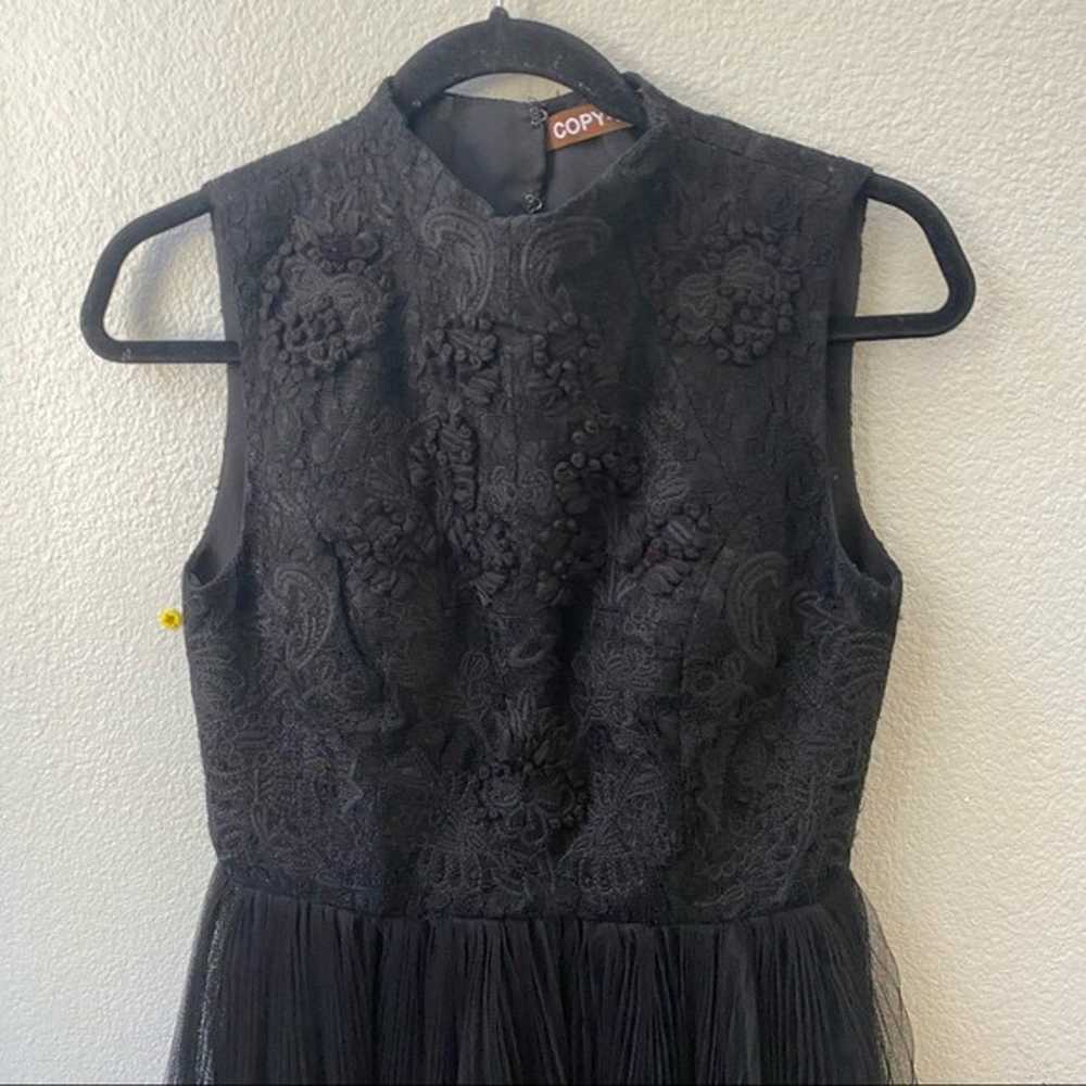 COPY Black exquisite embroidered tulle mini event… - image 2
