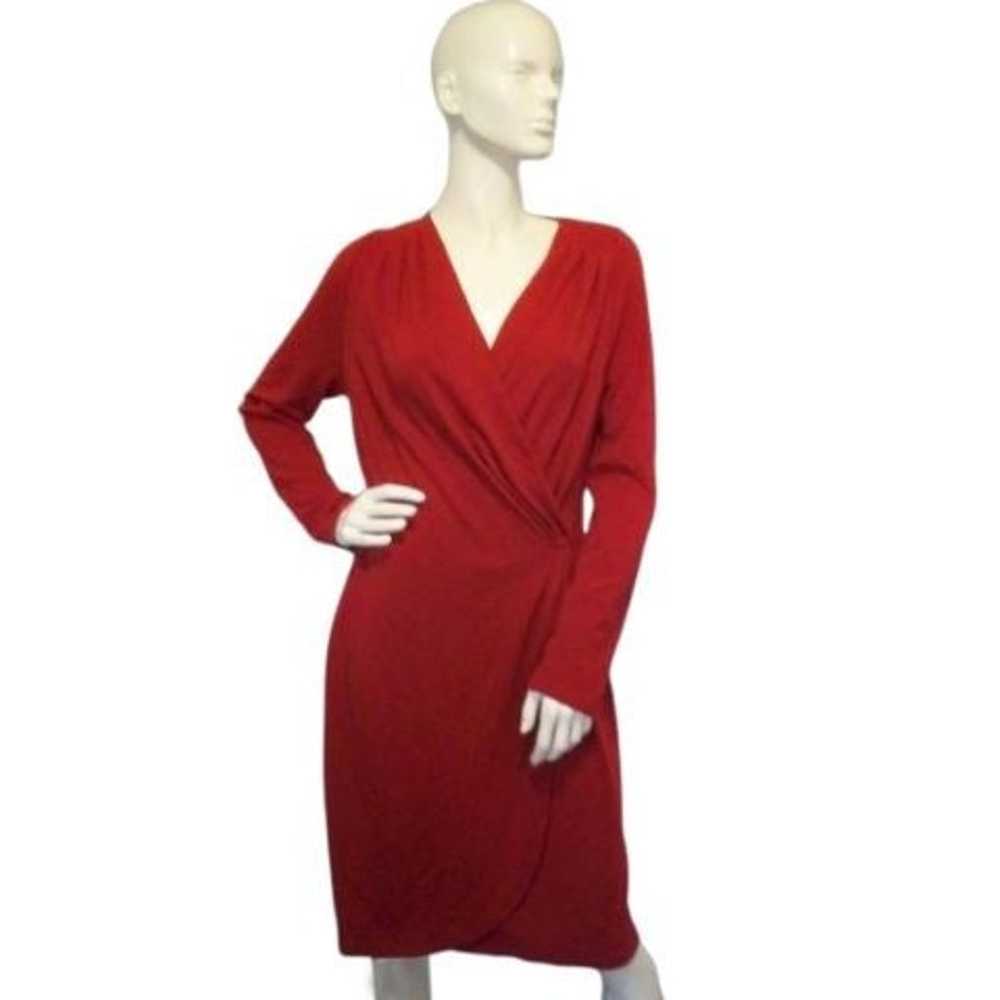 Ann Taylor Deep Red Dress Size 14 - image 1