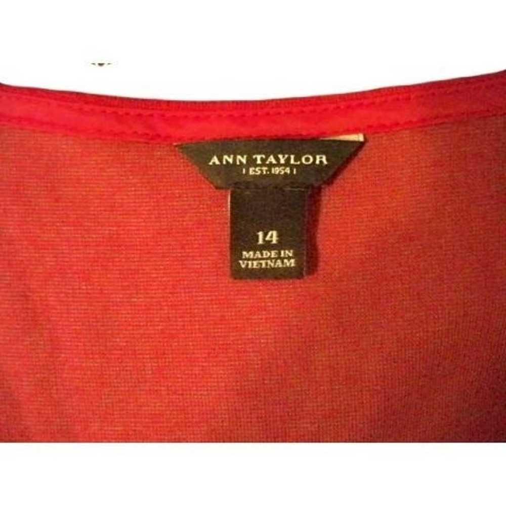 Ann Taylor Deep Red Dress Size 14 - image 4