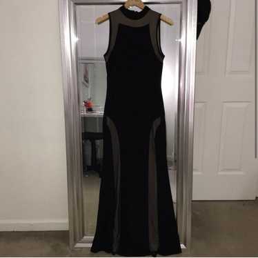 Black Mesh Formal Dress