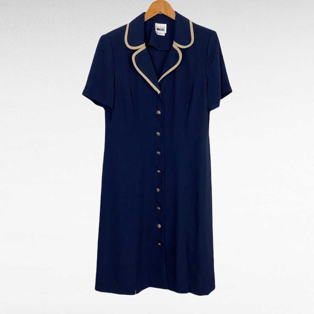 VINTAGE | 1970’s Leslie Fay Navy Blue Iconic Sail… - image 11