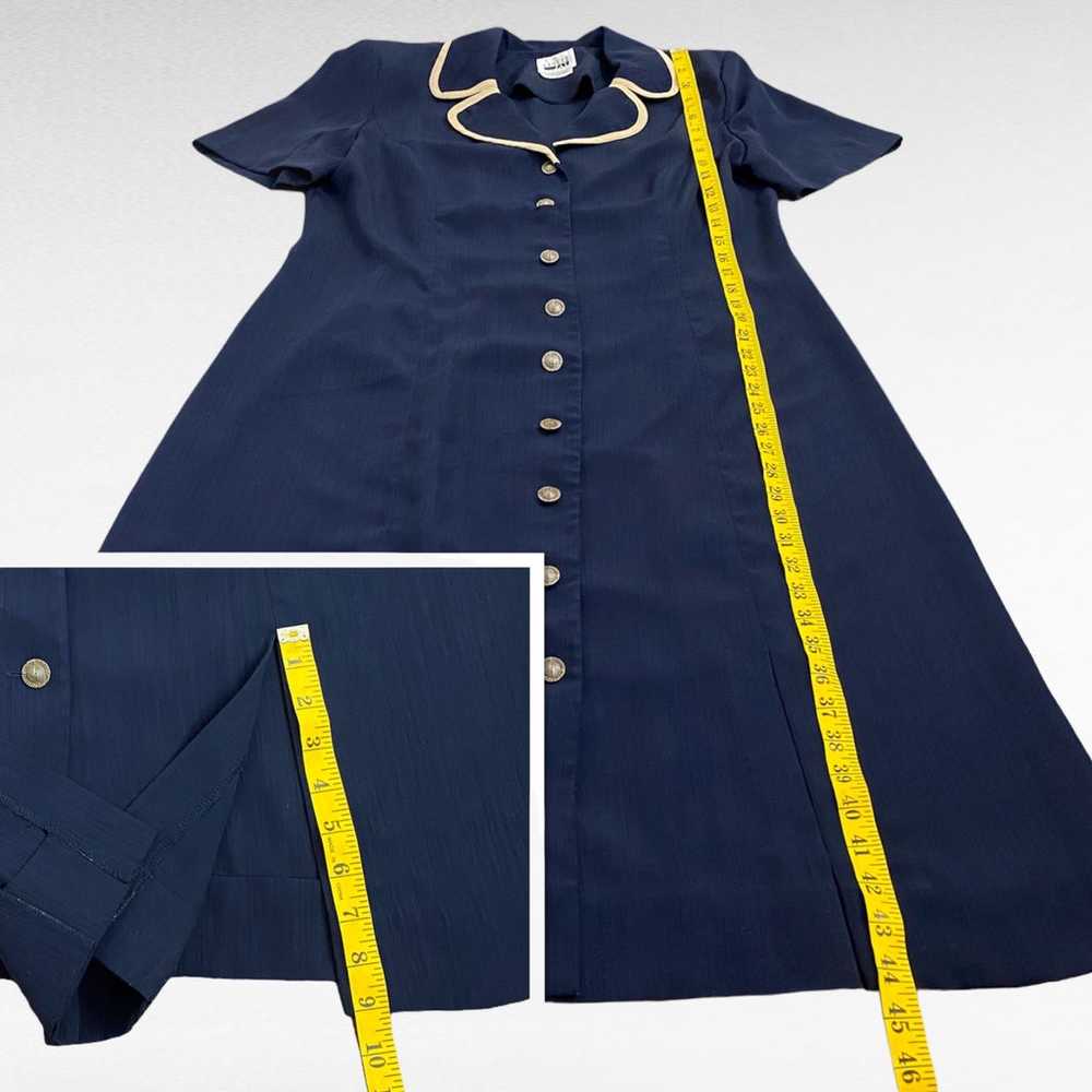 VINTAGE | 1970’s Leslie Fay Navy Blue Iconic Sail… - image 9