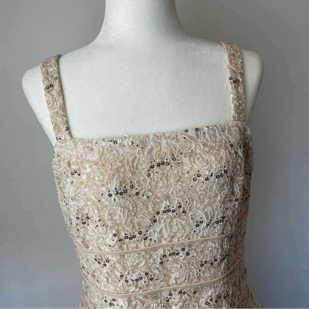 Alex Evenings Plus Size Lace Sequins Cream Floral… - image 5
