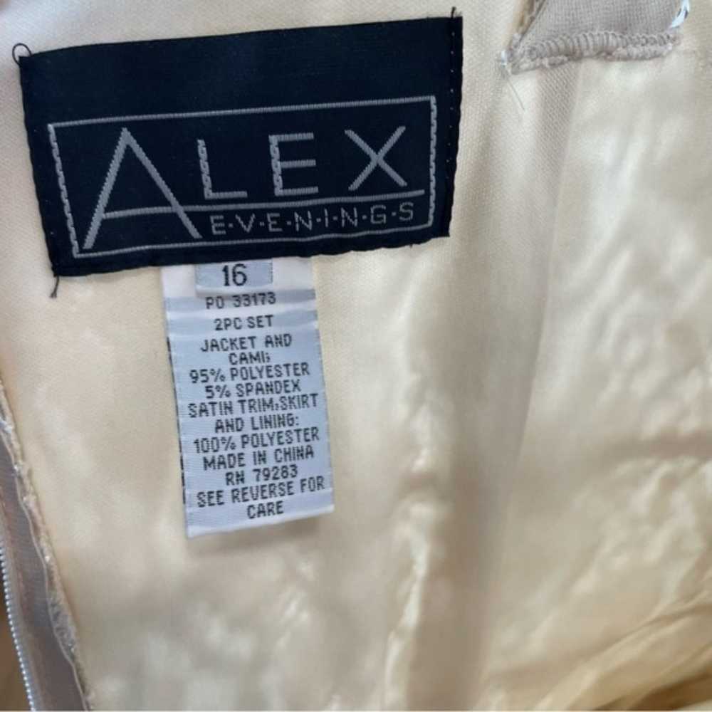 Alex Evenings Plus Size Lace Sequins Cream Floral… - image 8