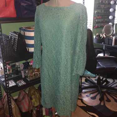 Adrianna Papell Lace Dress Teal