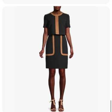 Toccin Nude selling Plaid Front Tie Sheath Dress