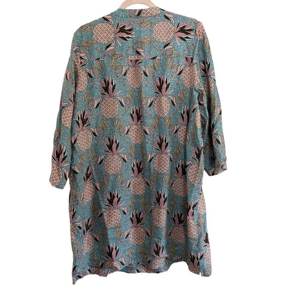 Boden Linen Evangeline Pineapple Print Boho Dress… - image 6