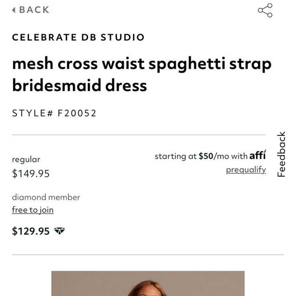 spaghetti strap ruched waist mesh bridesmaid dress - image 4