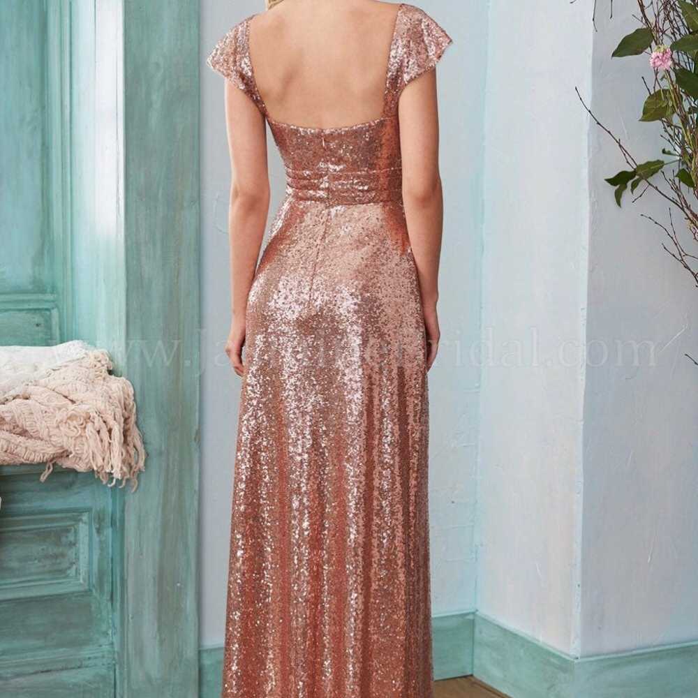 Long Sweetheart Neckline Sequins Dress - image 2