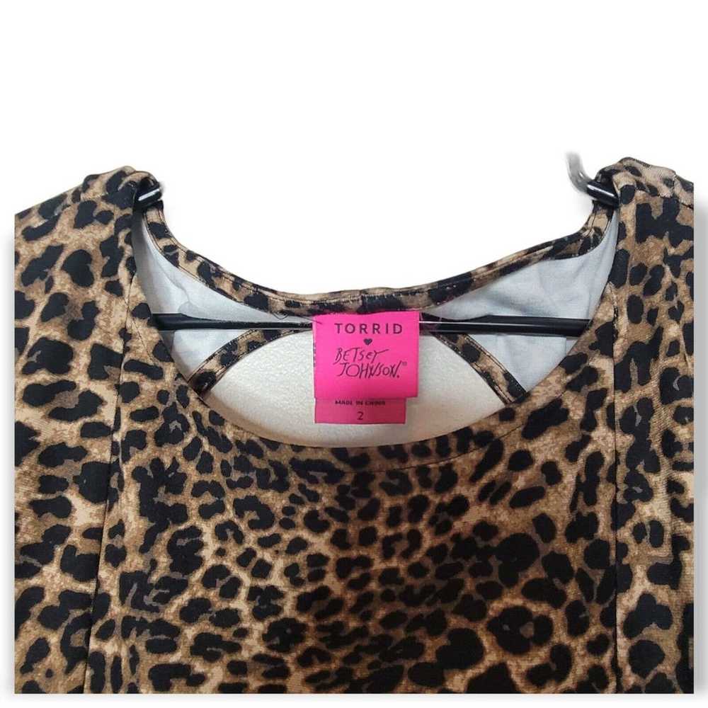 Torrid Betsey Johnson Leopard Ponte Skater Dress … - image 5