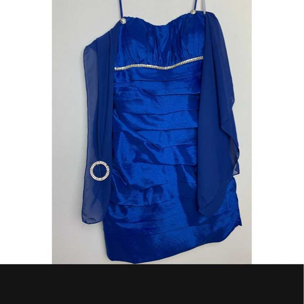 Blue Short Prom Dress - image 2