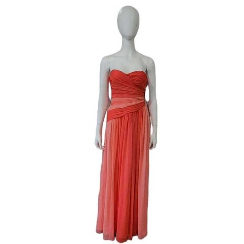 Monique Lhuillier Evening Gown Formal Womens Chif… - image 1