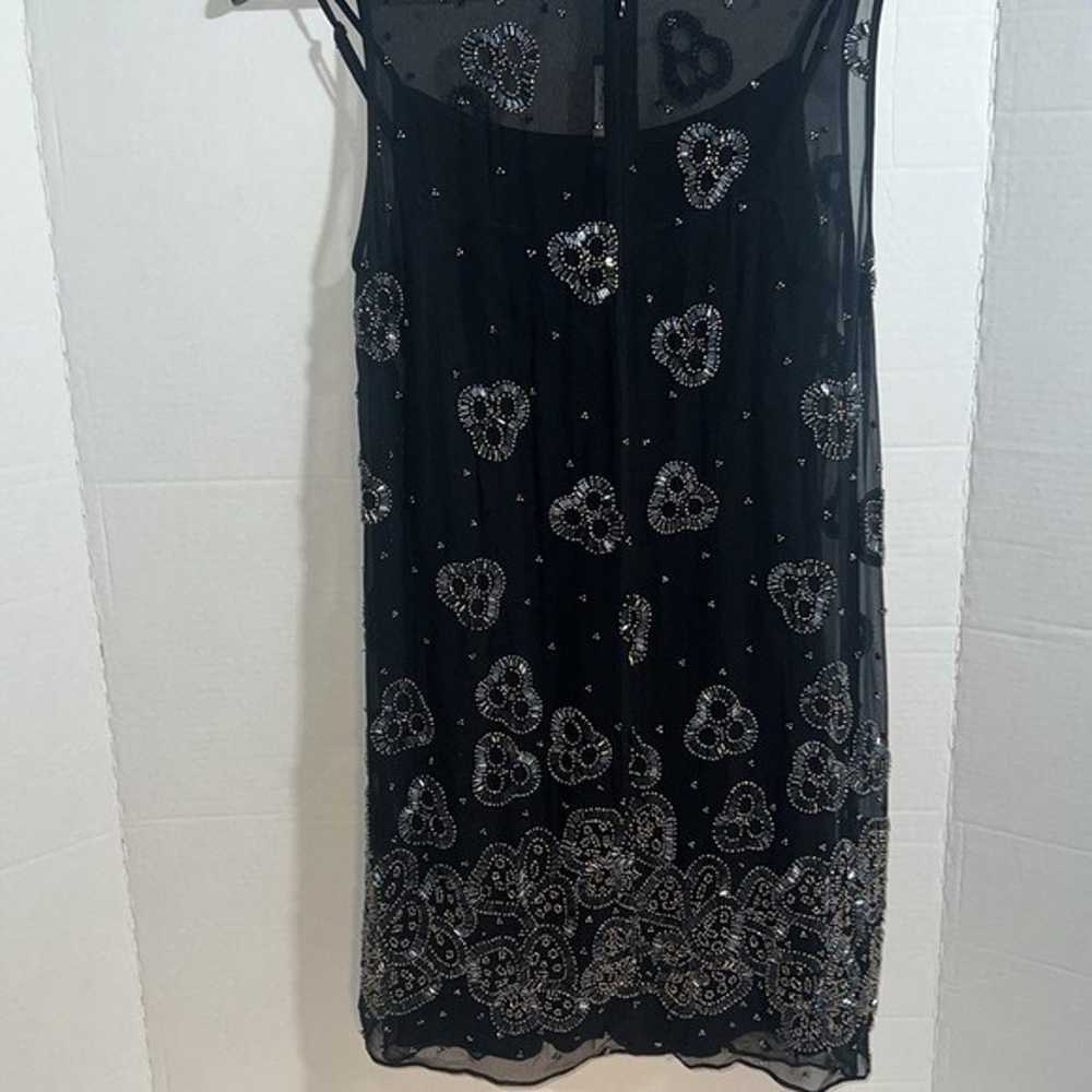 St. John Y2K Beaded Black Camisole Short Dress si… - image 5