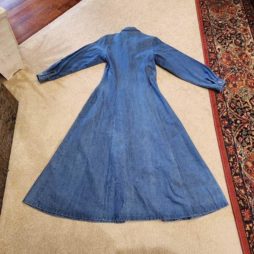 Last Best Place Vintage Denim Jean Duster Dress W… - image 3