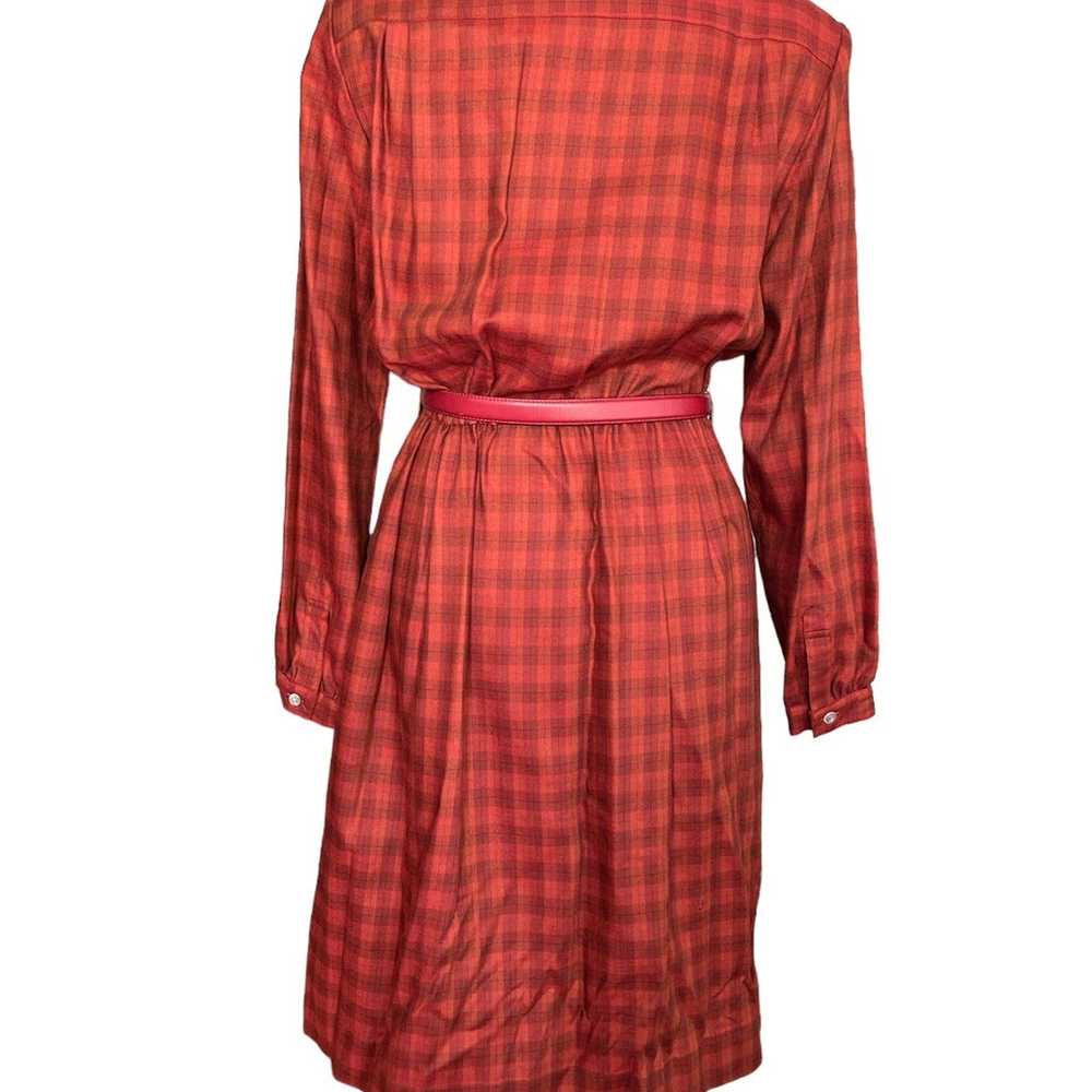 Vintage Burberrys 60s 70s Style Dress Small Check… - image 2