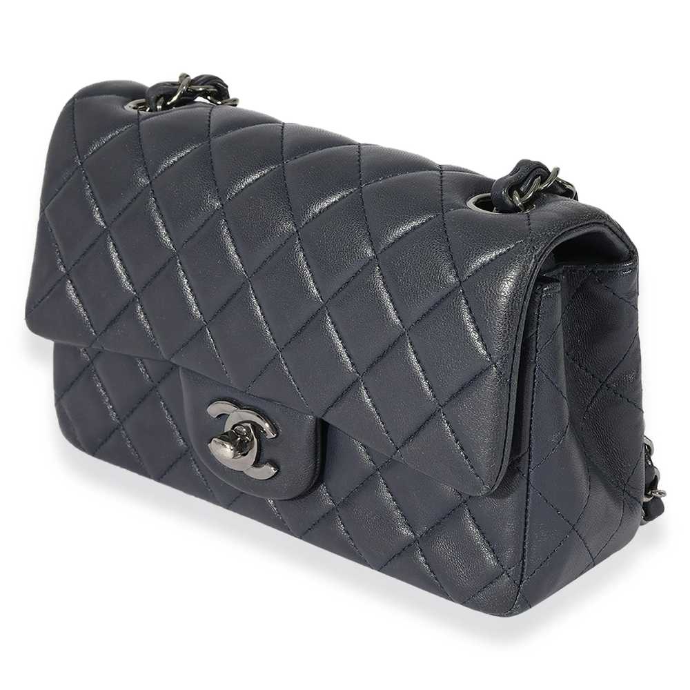 Chanel Chanel Navy Quilted Lambskin Rectangular M… - image 2