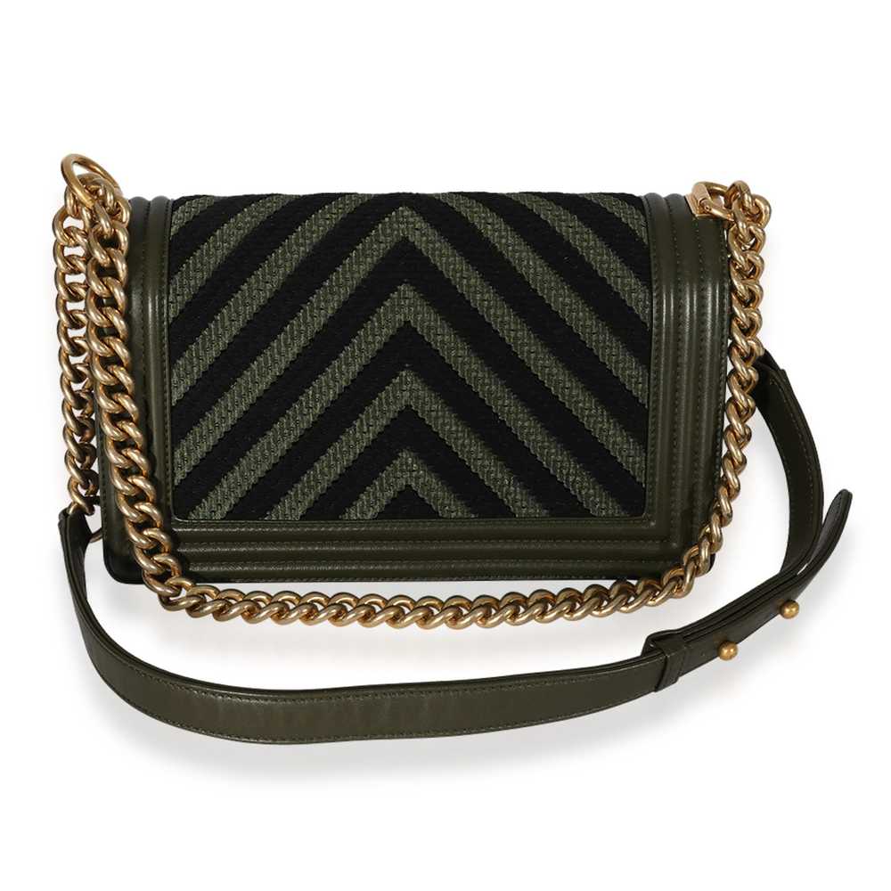 Chanel Chanel Khaki and Black Lambskin Braided Ch… - image 3