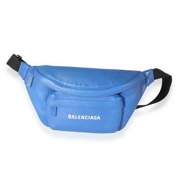 Balenciaga Balenciaga Blue Leather Everyday Logo … - image 1