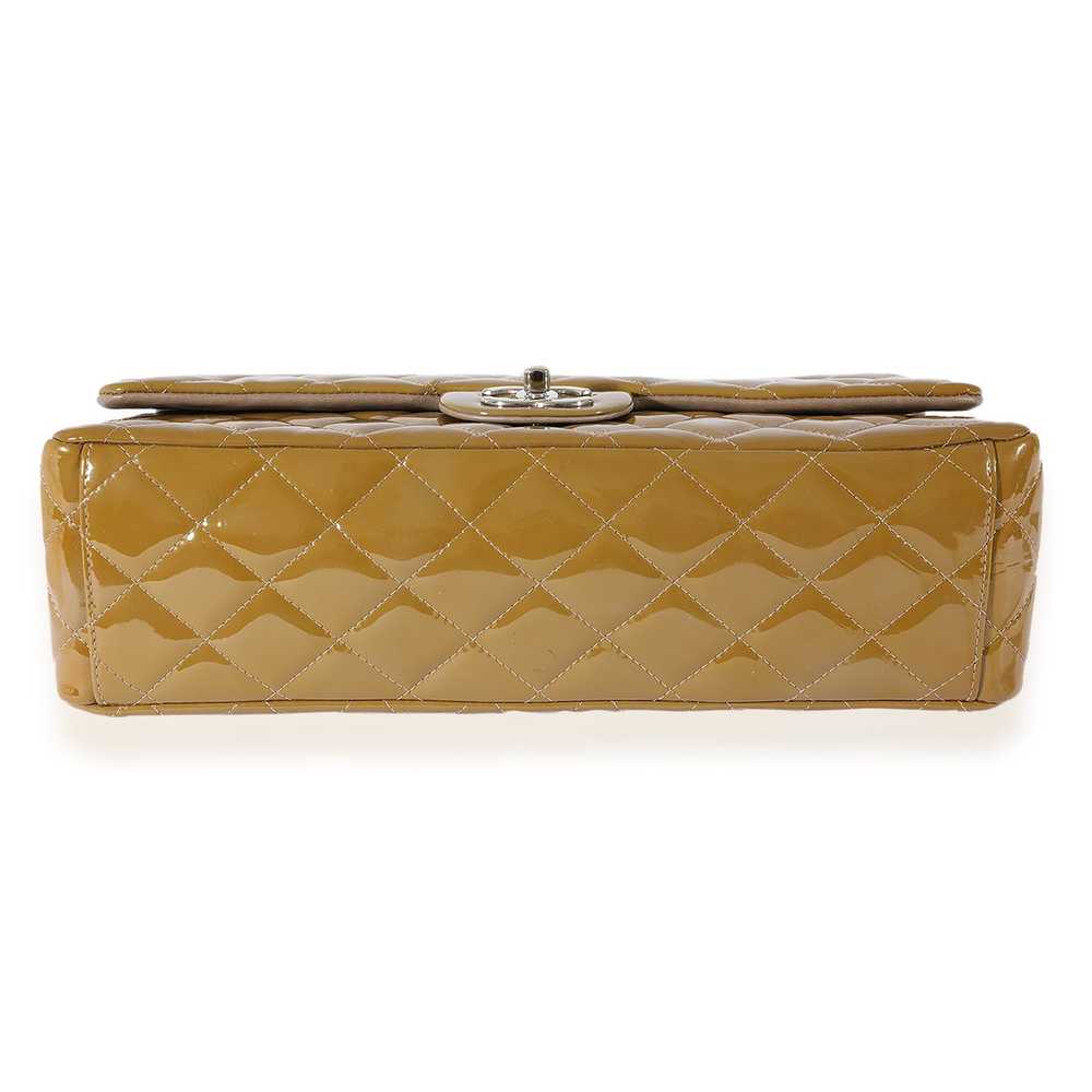 Chanel Chanel Tan Quilted Patent Leather Maxi Dou… - image 4