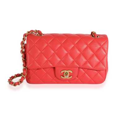 Chanel Chanel Coral Quilted Lambskin Mini Rectang… - image 1