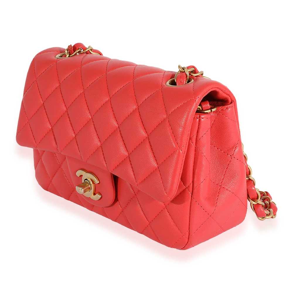 Chanel Chanel Coral Quilted Lambskin Mini Rectang… - image 2