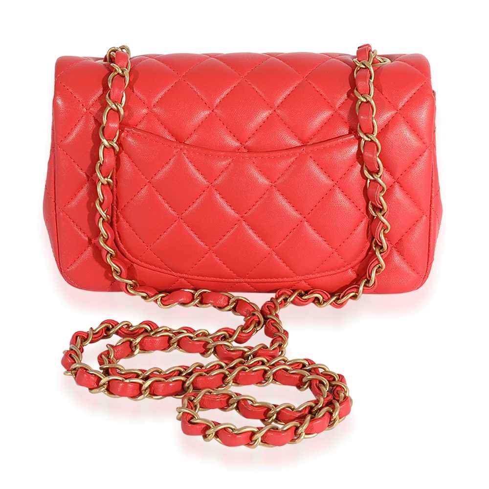 Chanel Chanel Coral Quilted Lambskin Mini Rectang… - image 3