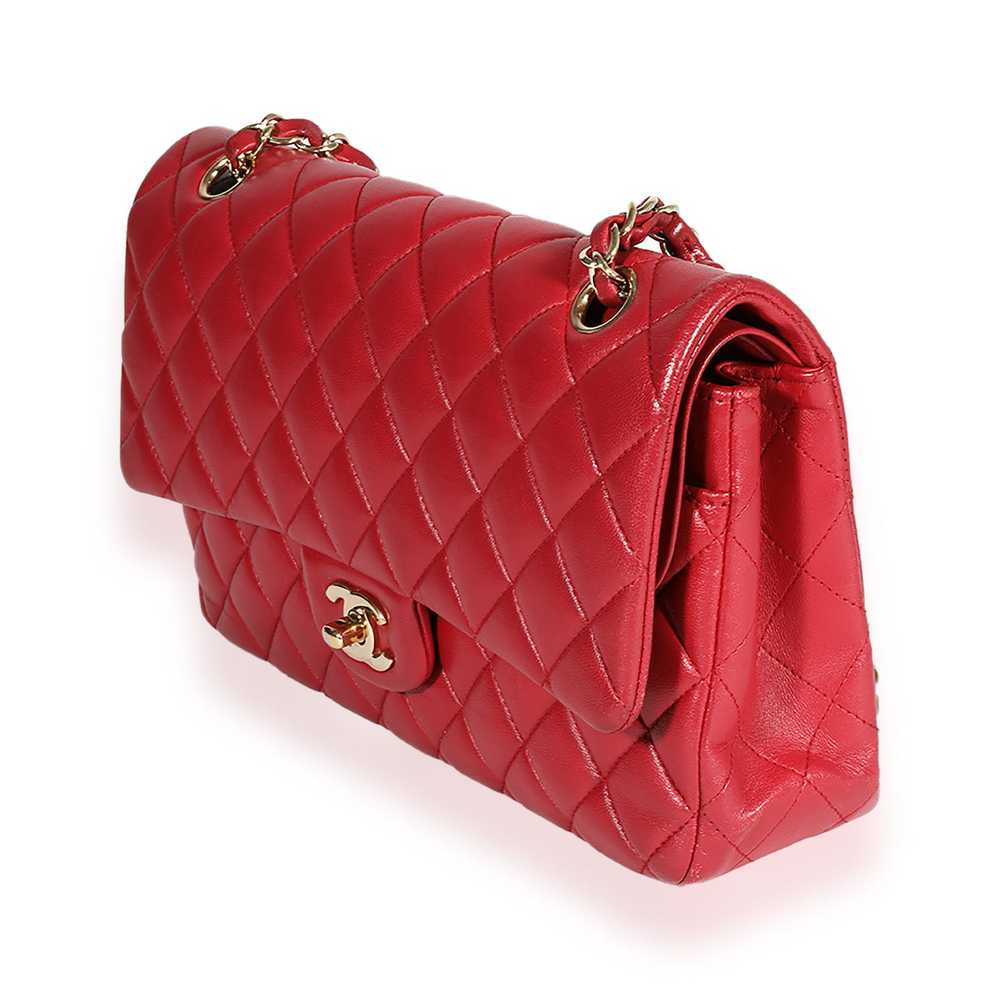 Chanel Chanel Red Quilted Lambskin Medium Classic… - image 2