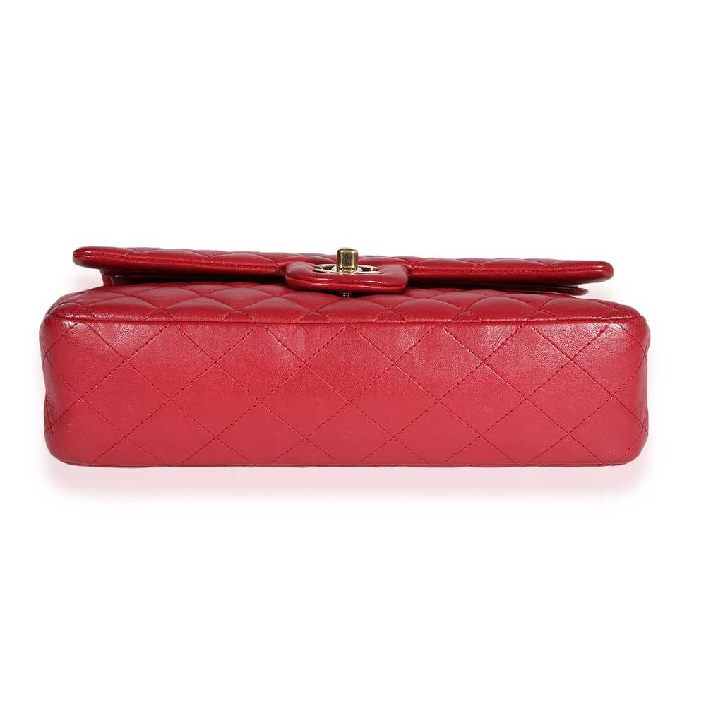 Chanel Chanel Red Quilted Lambskin Medium Classic… - image 4