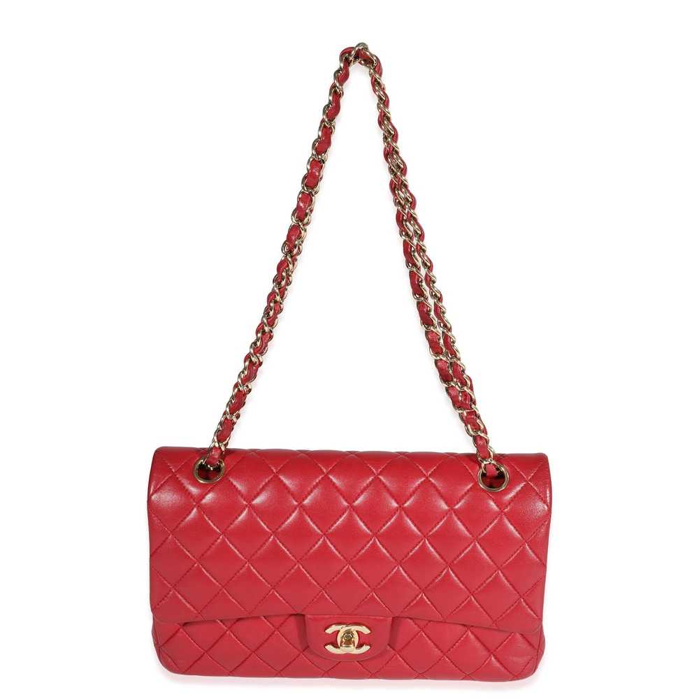 Chanel Chanel Red Quilted Lambskin Medium Classic… - image 5
