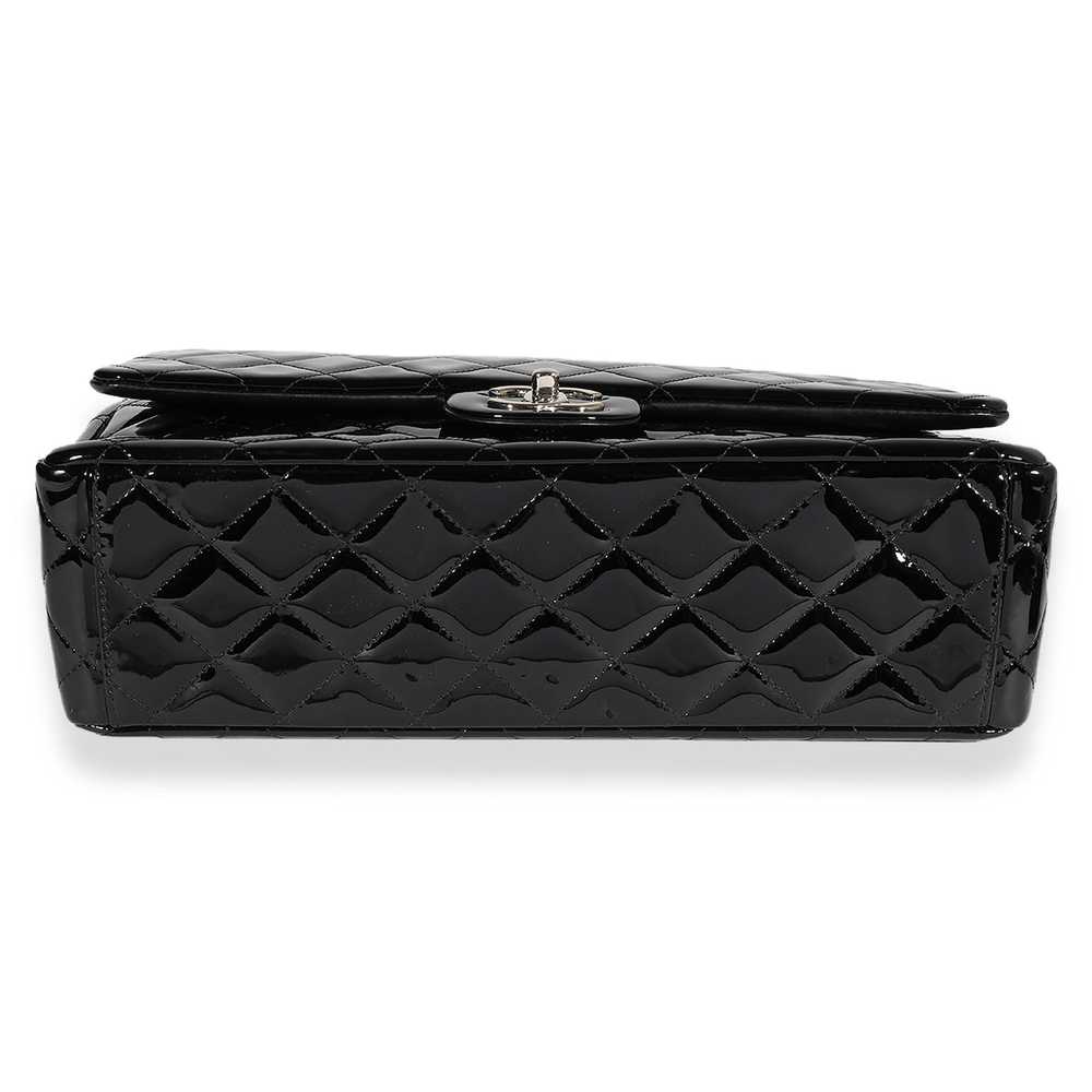 Chanel Chanel Black Quilted Patent Leather Maxi C… - image 4