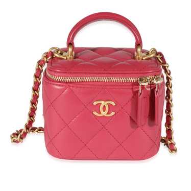 Chanel Chanel Raspberry Quilted Lambskin Mini Van… - image 1