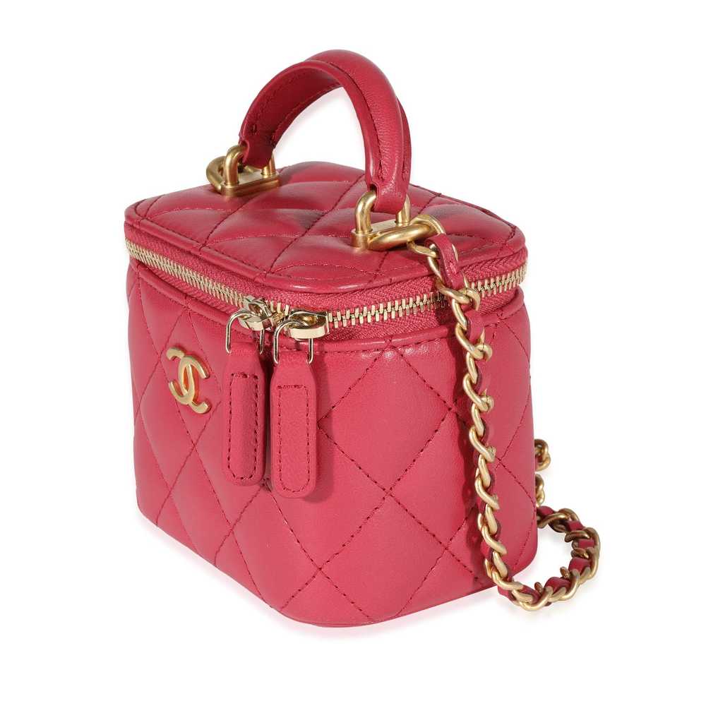 Chanel Chanel Raspberry Quilted Lambskin Mini Van… - image 2