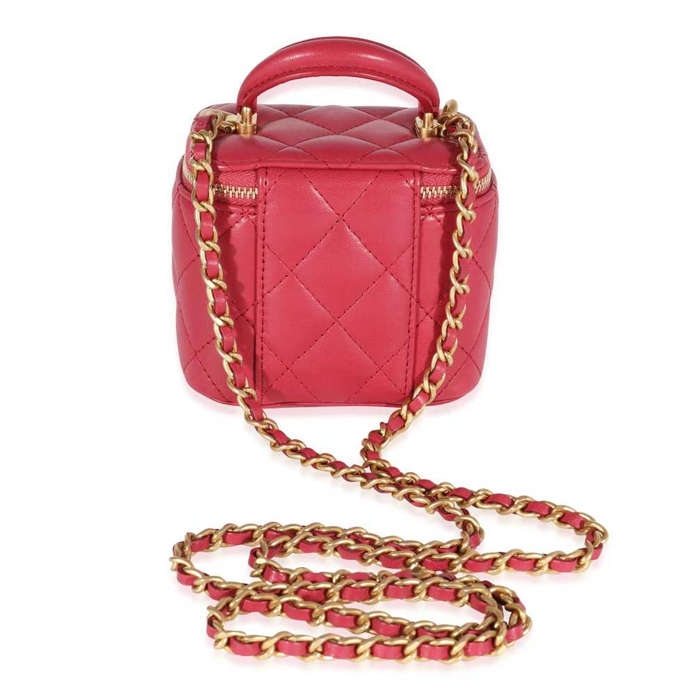 Chanel Chanel Raspberry Quilted Lambskin Mini Van… - image 3