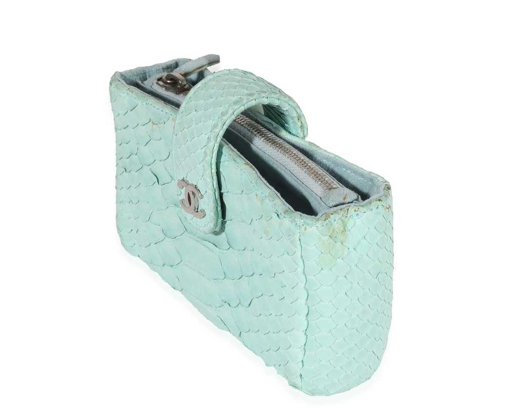 Chanel Chanel Mint Python Mini Phone Holder Clutch - image 2