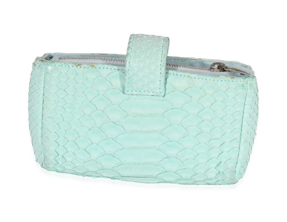 Chanel Chanel Mint Python Mini Phone Holder Clutch - image 3