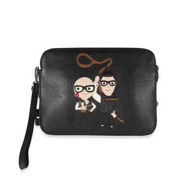 Dolce & Gabbana Dolce & Gabbana Black Textured Le… - image 1